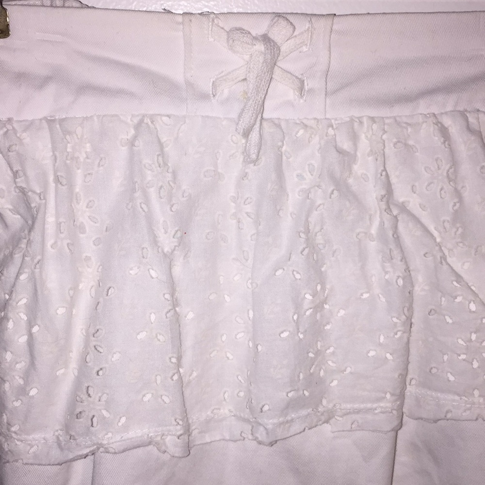 White Ruffled Eyelet Skirt - Picture 3 of 4